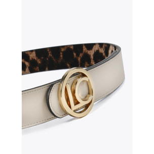 Cintura double face stampa animalier LC