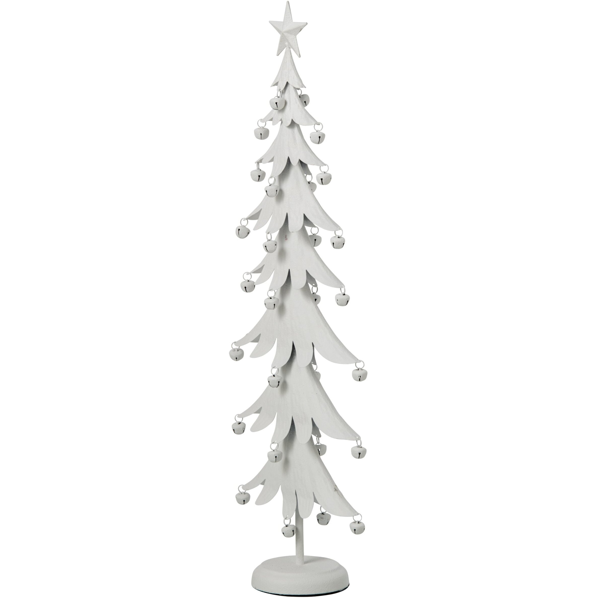 J-Line Sapin de Noël - fer - blanc - large