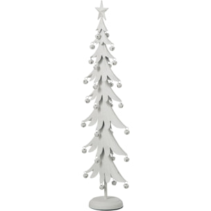 J-Line Sapin de Noël - fer - blanc - large