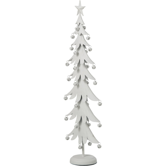 J-Line Sapin de Noël - fer - blanc - large