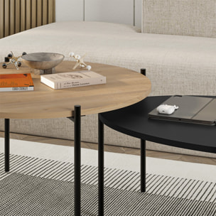 Lot de 2 tables basses gigognes - LORIS