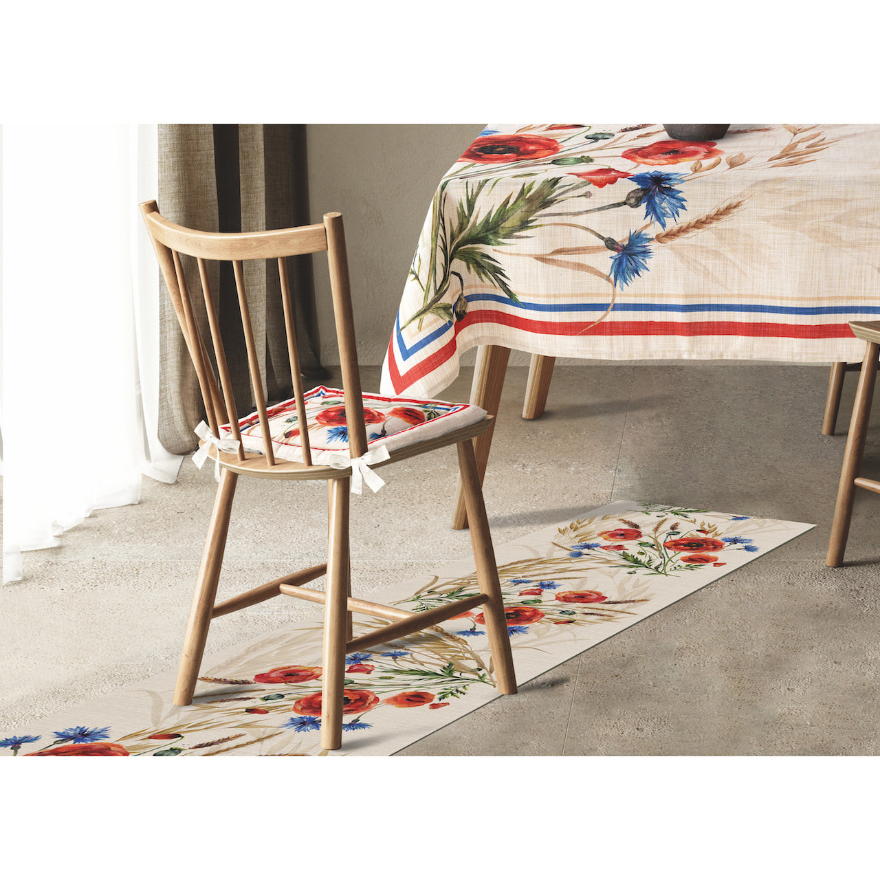 Tappeto Passatoia Cucina Con Retro Antiscivolo Antisfilo Linea Futura Papaveri