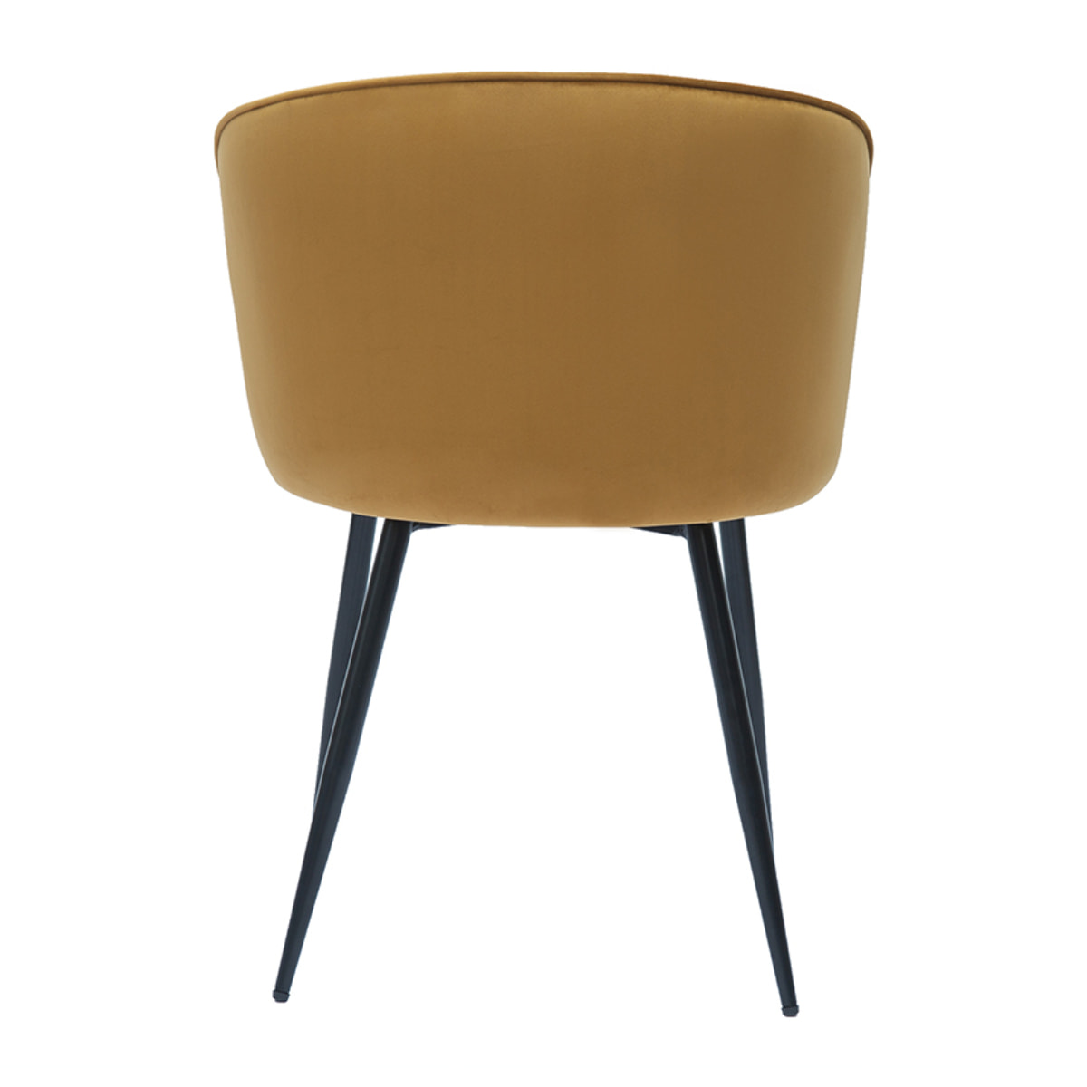 Chaises design en tissu velours bronze et métal noir (lot de 2) SERIF