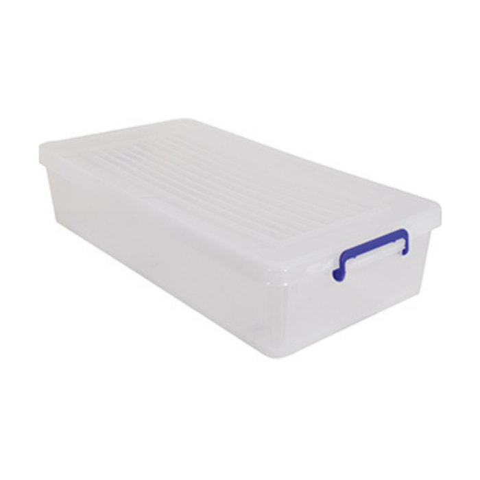 Boite de rangement à  roulettes Blanc Transparent 35L MSV