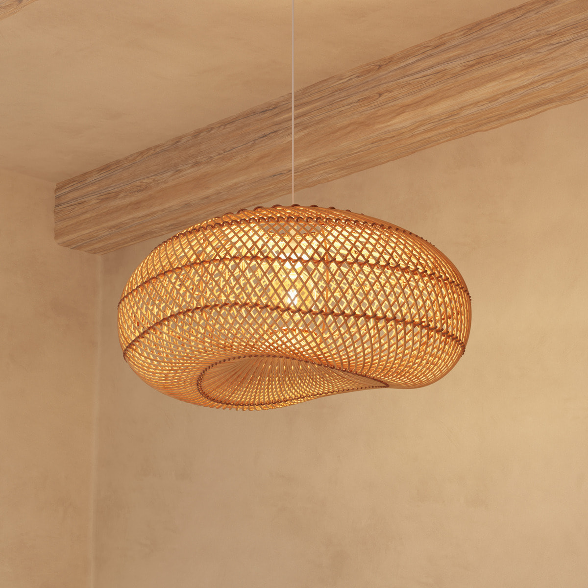 Suspension "Jeny" - rotin D68 cm