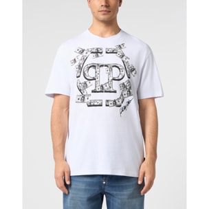 PHILIPP PLEIN Camiseta de cuello redondo y manga corta HEXAGON