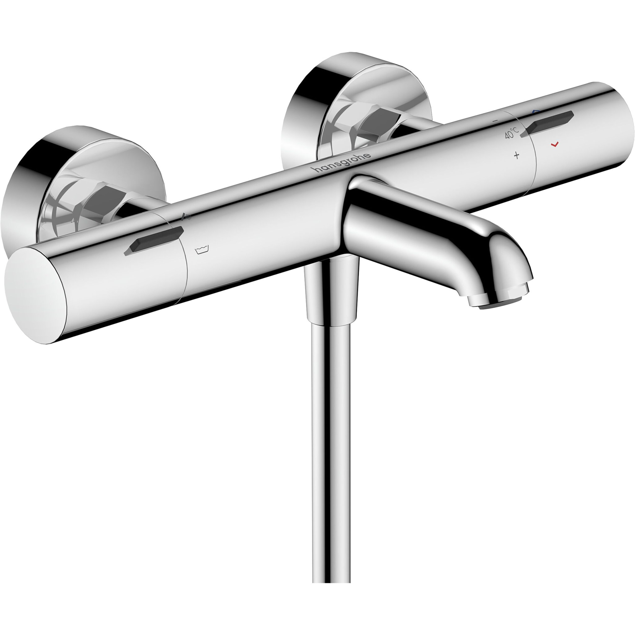 Mitigeur thermostatique bain/douche C3 Ecostat Fine, Chromé