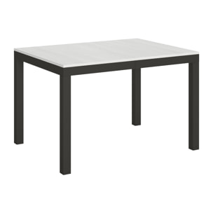 Table extensible 90x120/380 cm Everyday Evolution Frêne Blanc cadre Anthracite