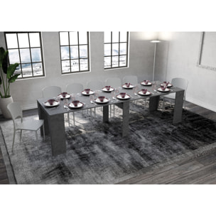 Consola extensible 90x48/308 cm Anvar Antracita Espatulado