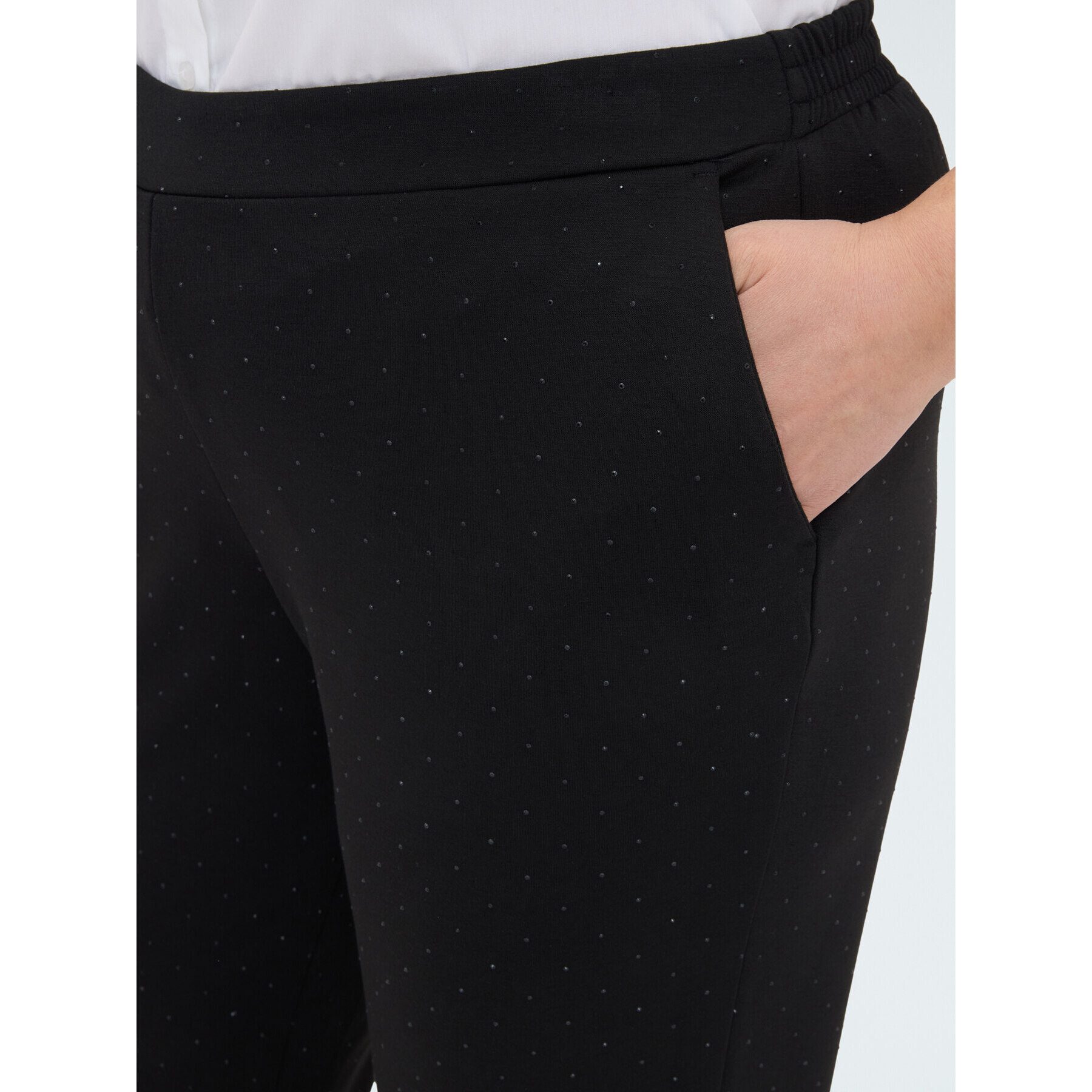 Fiorella Rubino - Pantalones Joggers con detalles brillantes - Negro