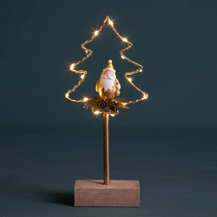 Albero natale artificiale con Led - Pezzi 1 - Colore Verde - 12x26Hx5cm - Bianchi Dino