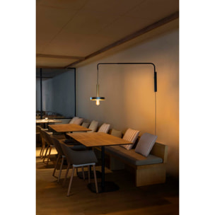 WHIZZ Lampe applique extensible noire et or satiné