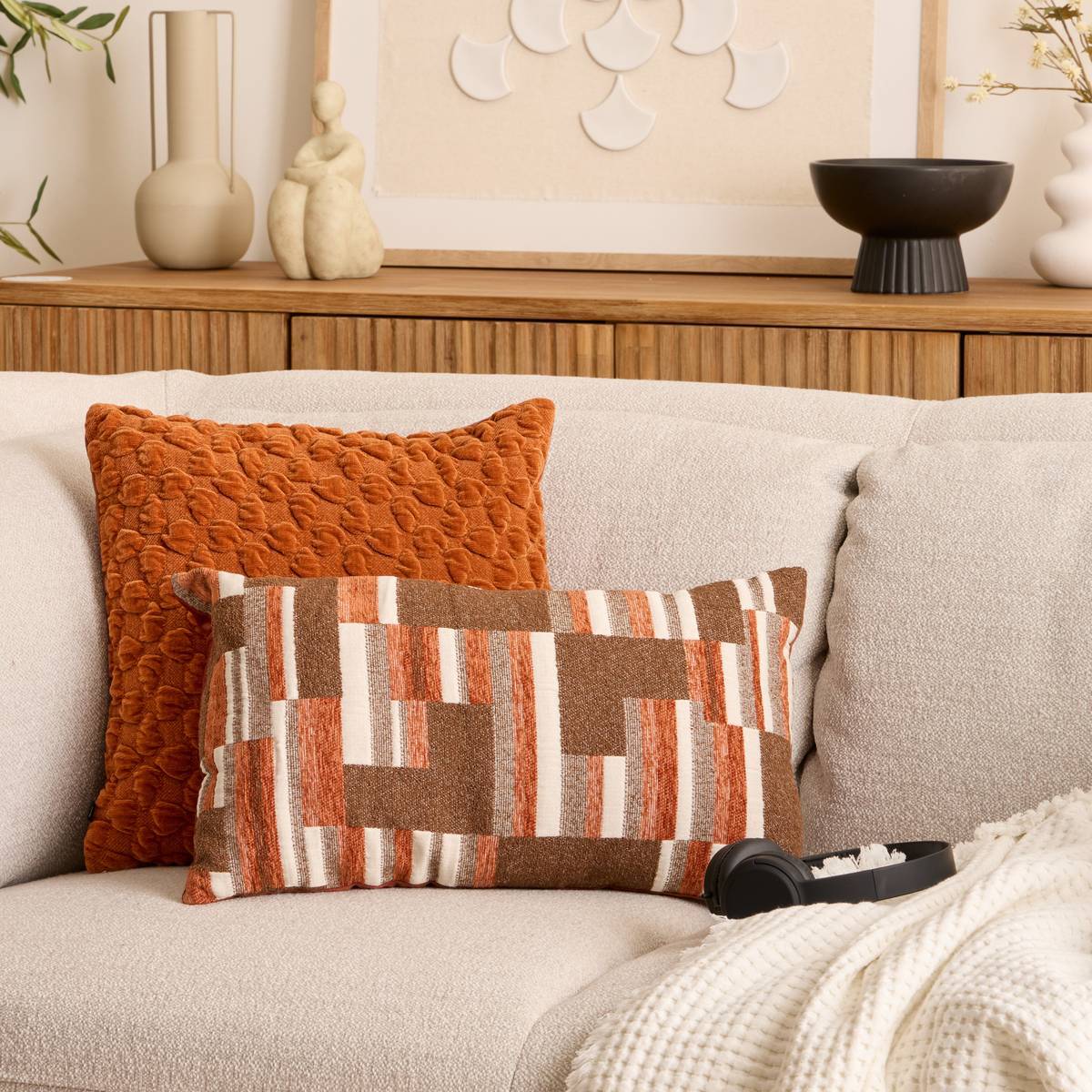 Coussin Calix ambre 50x30cm