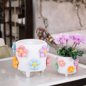 Vaso con fiori in rilievo - Pezzi 1 - Colore: Multicolore - Bianchi Dino