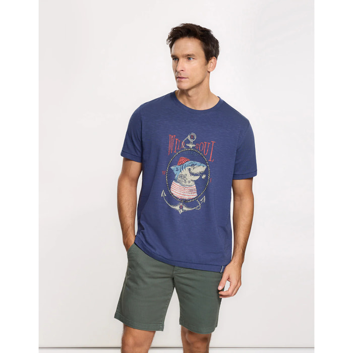 Camiseta Manga Corta Azul Marino - Graham