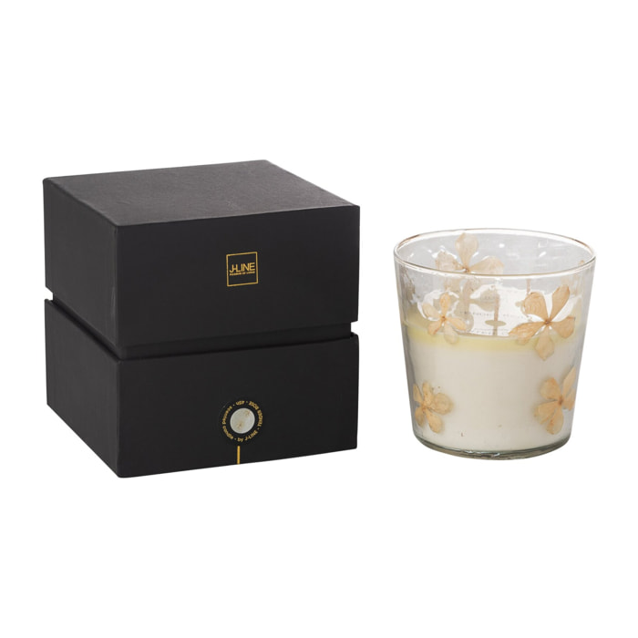J-Line bougie parfumée Fleur - verre - transparent - small - 45H