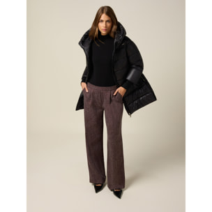 Oltre - Piumino midi con cappuccio - Nero