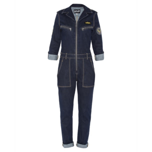 TRJUMPW STRETCH PILOT JUMPSUIT WITH MILITARY BADGES 98% COTTON 
2% ELASTANE Altro