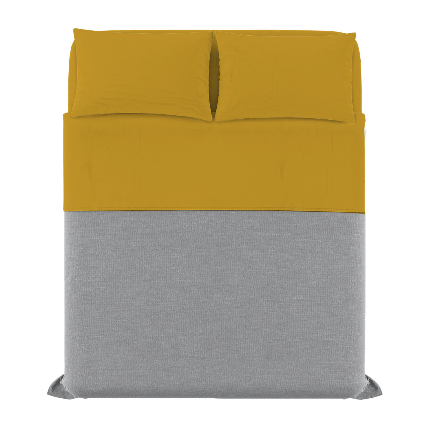 COMPLETO LETTO MAX COLOR MADE IN ITALY COTONE- SENAPE MATRIMONIALE