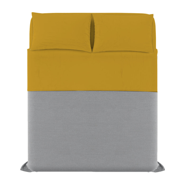 COMPLETO LETTO MAX COLOR MADE IN ITALY COTONE- SENAPE MATRIMONIALE