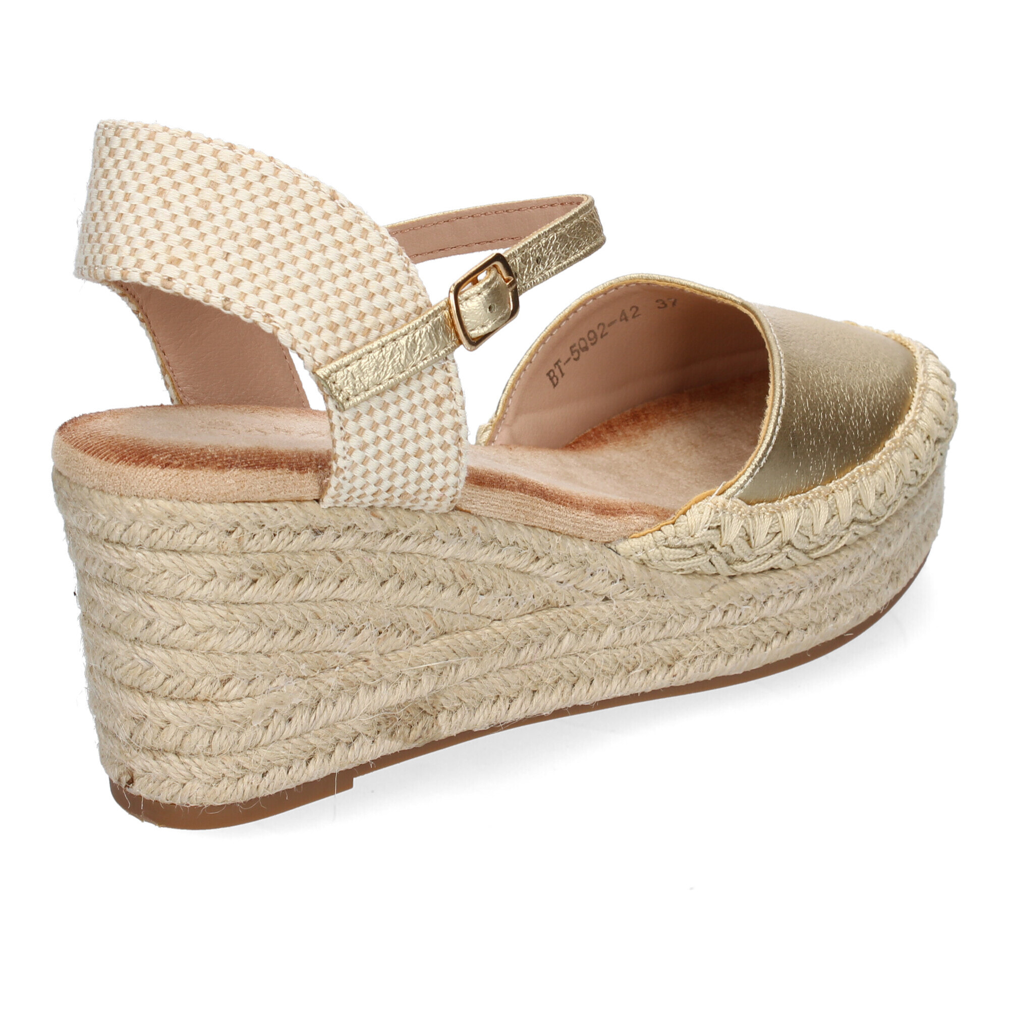 Sandalia de Cuña de Yute para Mujer, Comodas y Elegantes con Detalles Trenzados