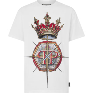 PHILIPP PLEIN Round Neck T-Shirt Crown Stones