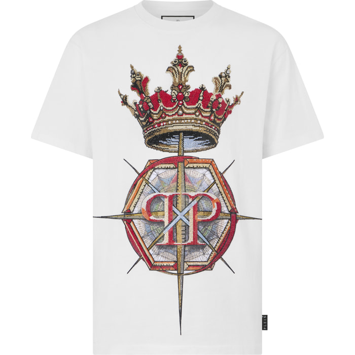 PHILIPP PLEIN Round Neck T-Shirt Crown Stones