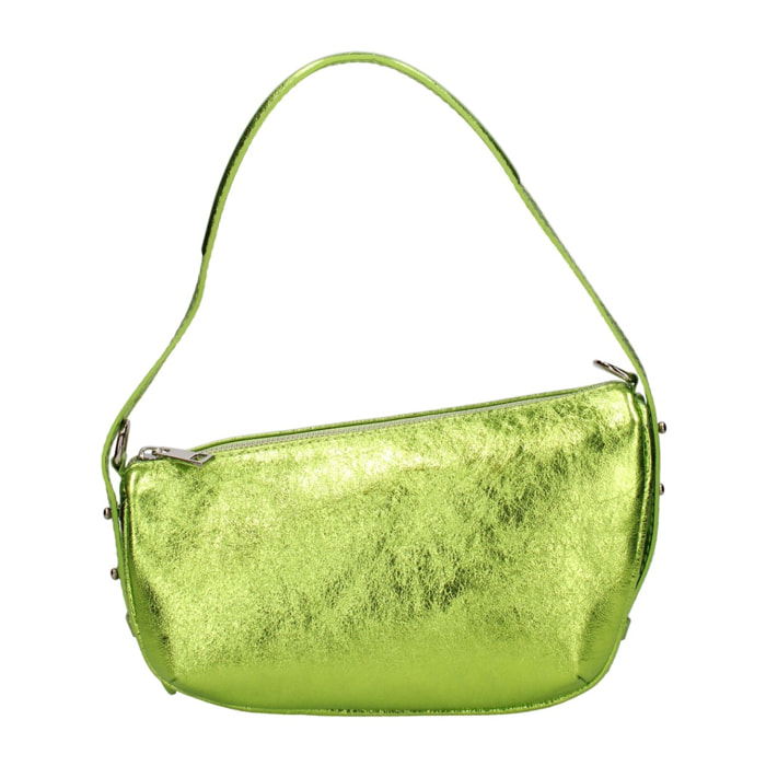 Borsa a spalla da donna - Modello False - Vera pelle e metallo - 26.0 x 15.0 x 10.0 cm