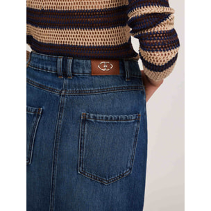 Motivi - Gonna longuette in denim - Blu