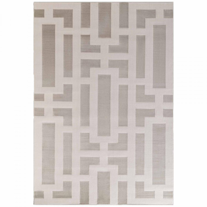 Tapis salon, motif géométrique relief texturé, kavi, design raffiné