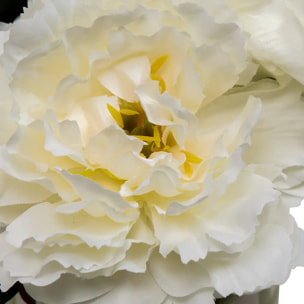 Composition florale artificielle pivoines H21,5 cm