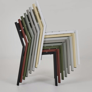 Chaise de jardin en aluminium gris sable (lot de 2) STOCKHOLM