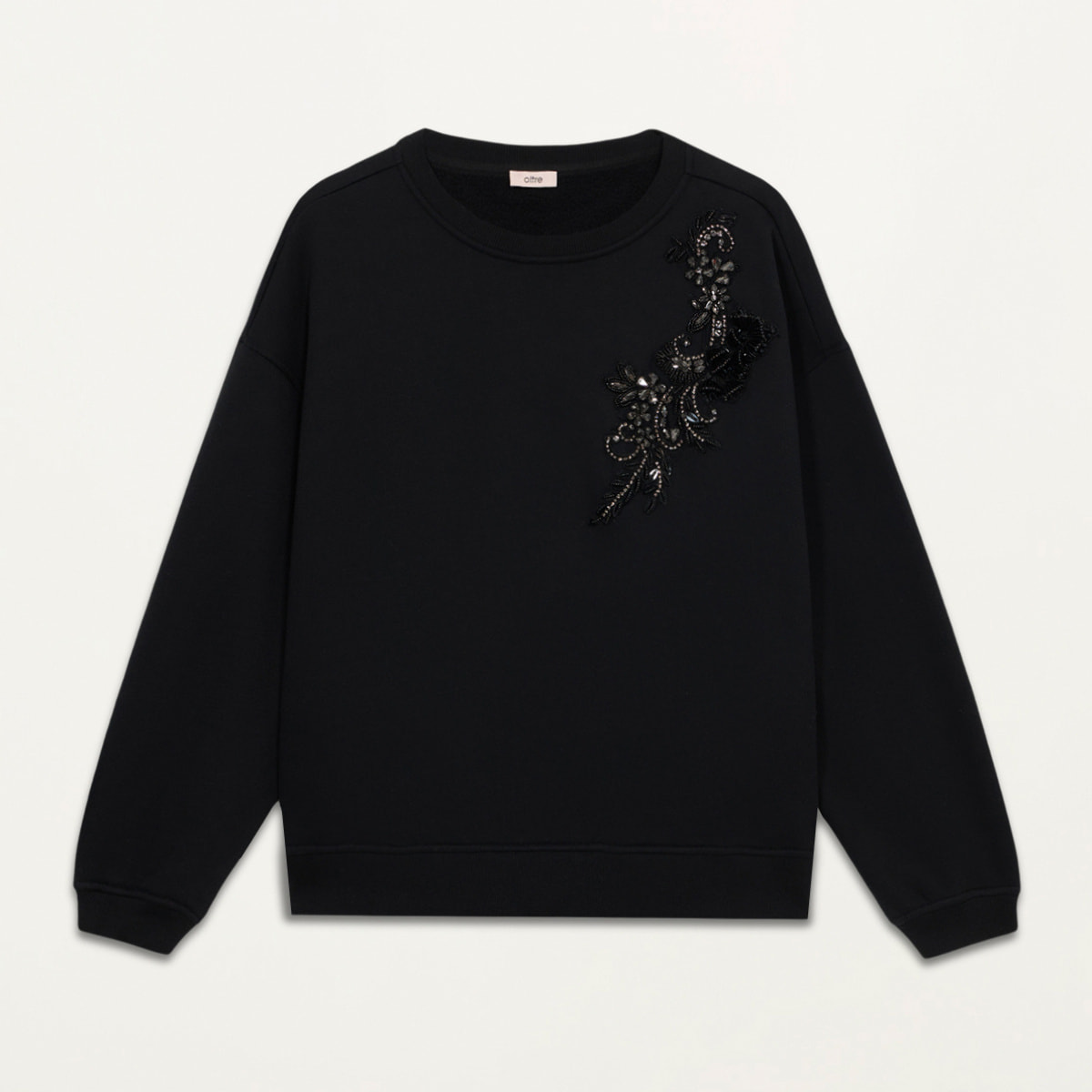 Oltre - Sudadera con parche de joya - Negro