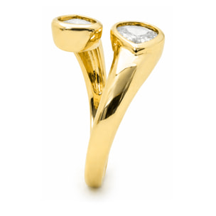 Anillo Zayl acabado oro amarillo 18k