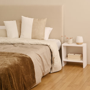 Table de chevet en bois massif blanc 40x20cm Hauteur: 40 Longueur: 40 Largeur: 20