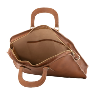 Borsa a mano  unisex In Vera pelle Made in Italy 40x30x8 cm