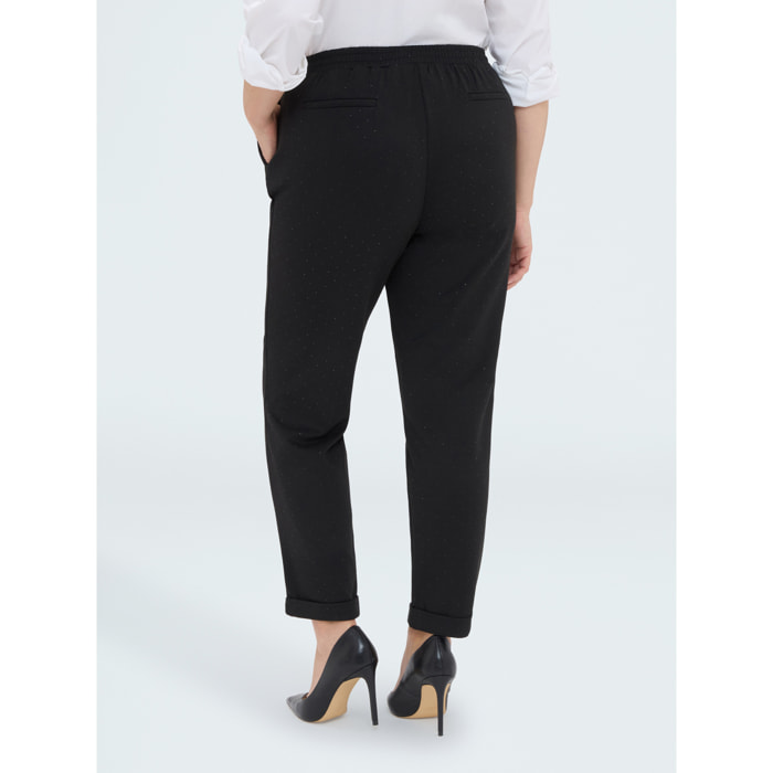 Fiorella Rubino - Pantalones Joggers con detalles brillantes - Negro