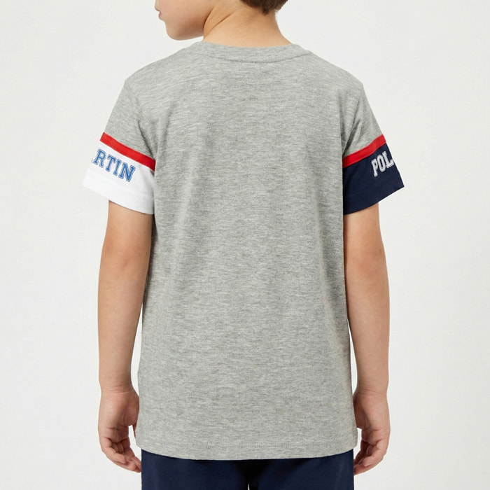 T-shirt maniche corte con stampa logo su maniche