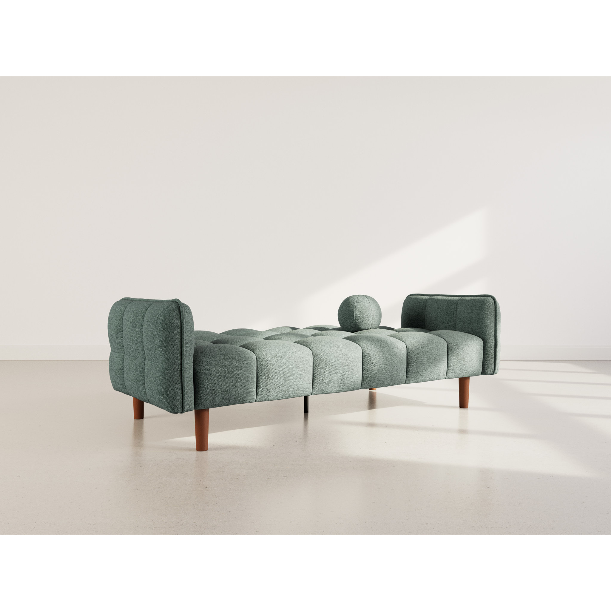 Adam - Canapé convertible clic-clac 2 places en tissu texturé - Vert