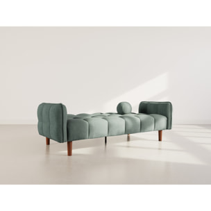 Adam - Canapé convertible clic-clac 2 places en tissu texturé - Vert