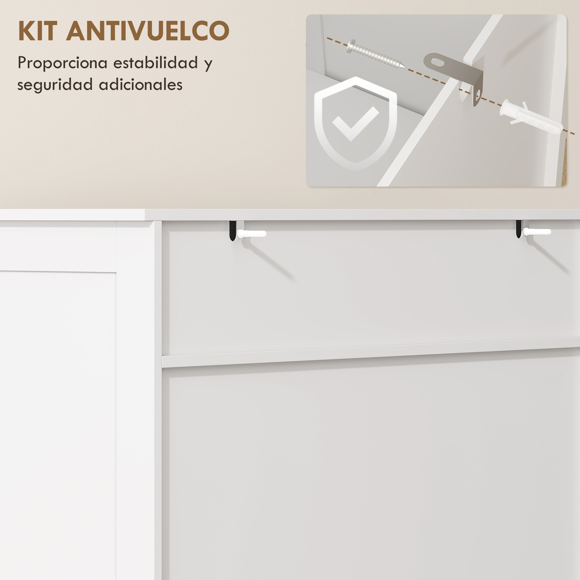 Mueble Zapatero, Armario para Zapatos con Cajón, Puertas de Rejilla, Estantes Ajustables, para 20 Pares de Zapatos, Zapatero para Pasillo Recibidor, 78x37x115,8 cm, Blanco