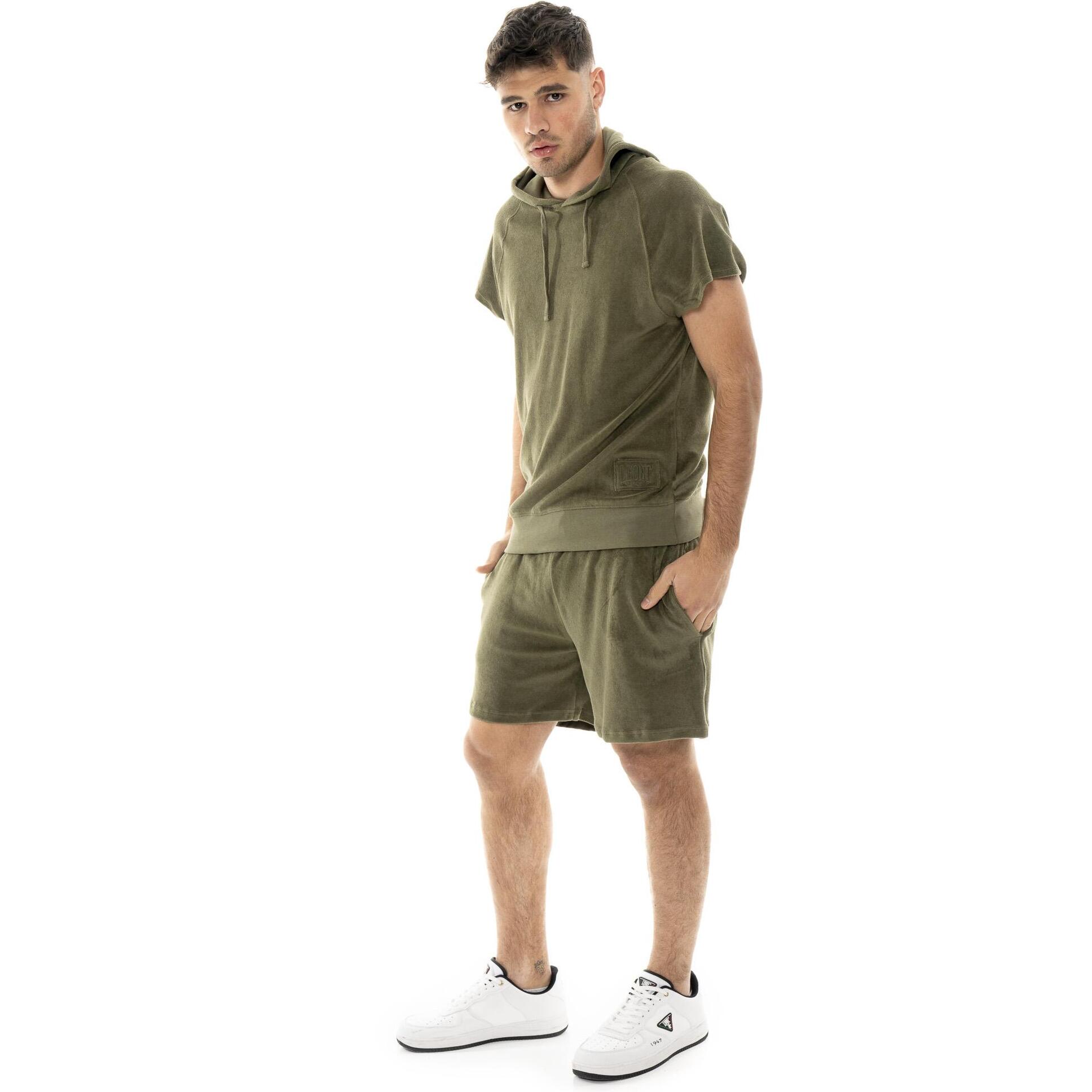 Pantaloncino da uomo in cotone spugna Leone Natural