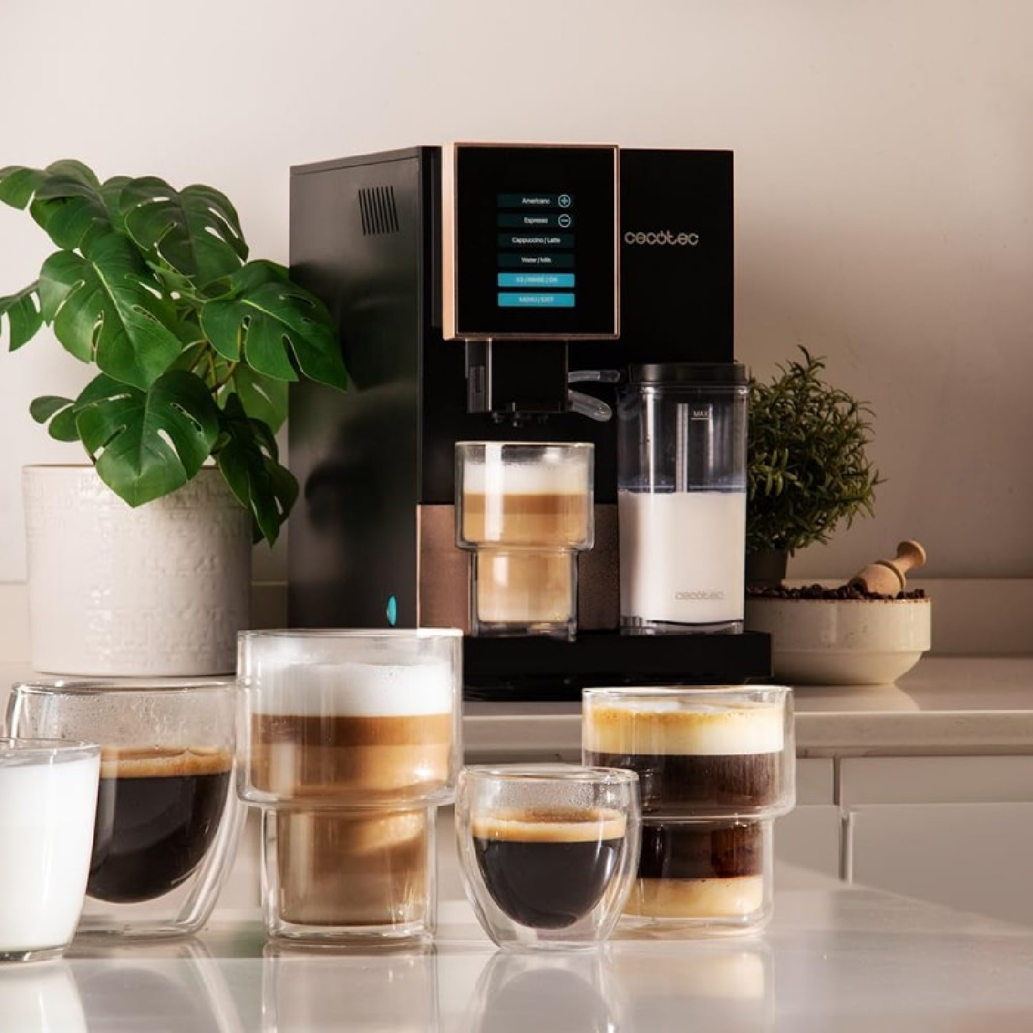 Cafetera Superautomática Compacta con Tanque de Leche Cremmaet Compactccino Blac