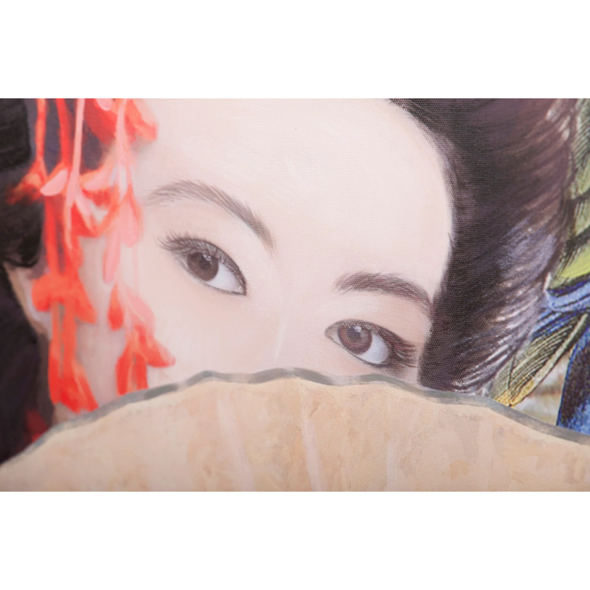 Cuadro Geisha Almedro 80% Pintado A Mano Con Marco 80x5x120 Cm
