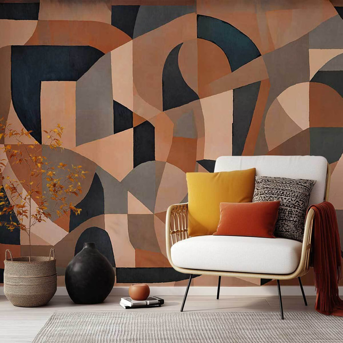 Papier peint Mosaïque Moka Intissé
