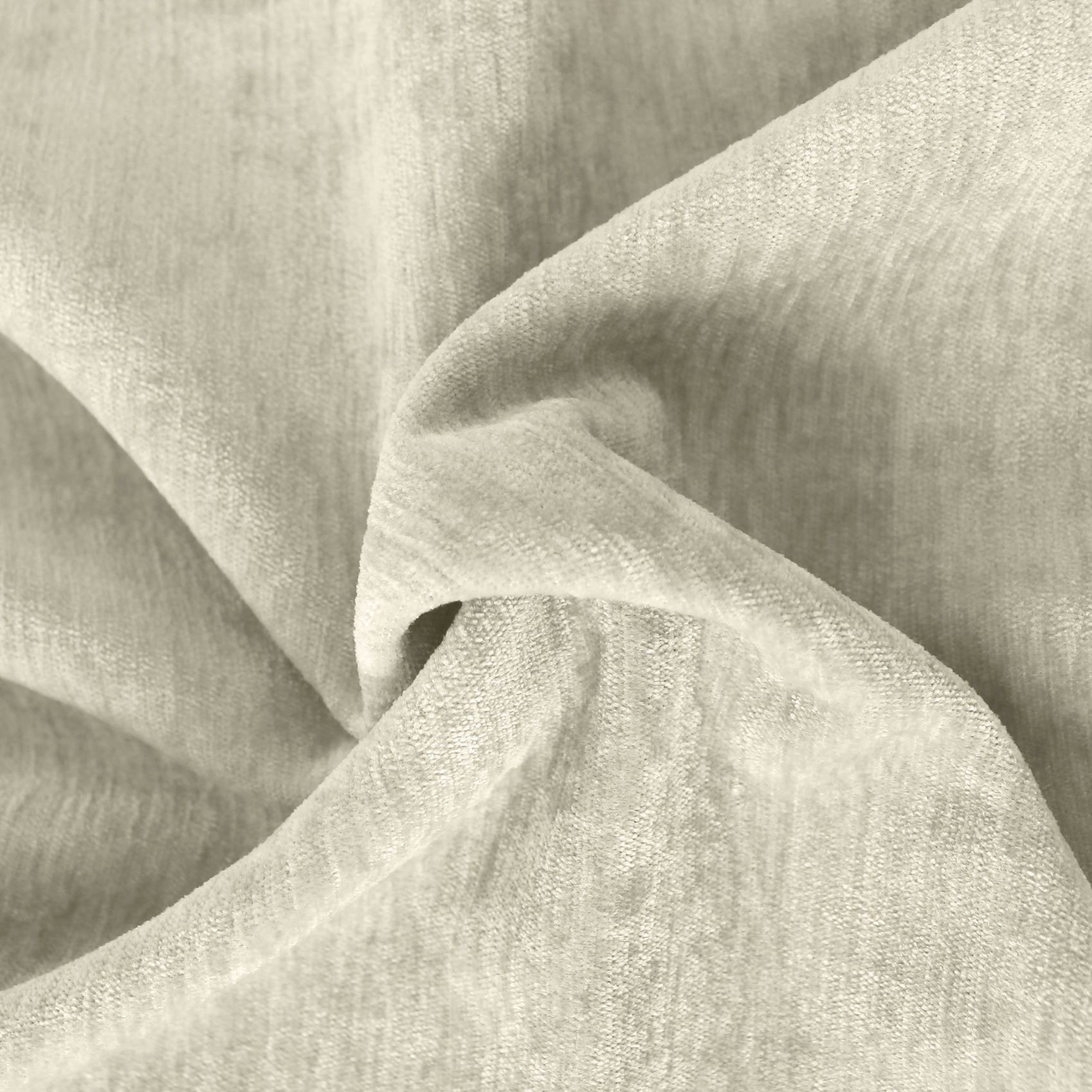 Rideau thermique en velours doublé polaire - Ecru