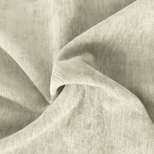 Rideau thermique en velours doublé polaire - Ecru