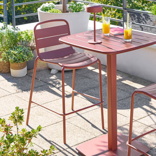 Chaise haute de jardin Alegoria empilable acajou