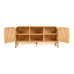 Buffet vintage en rotin 2 portes L150 cm GALON