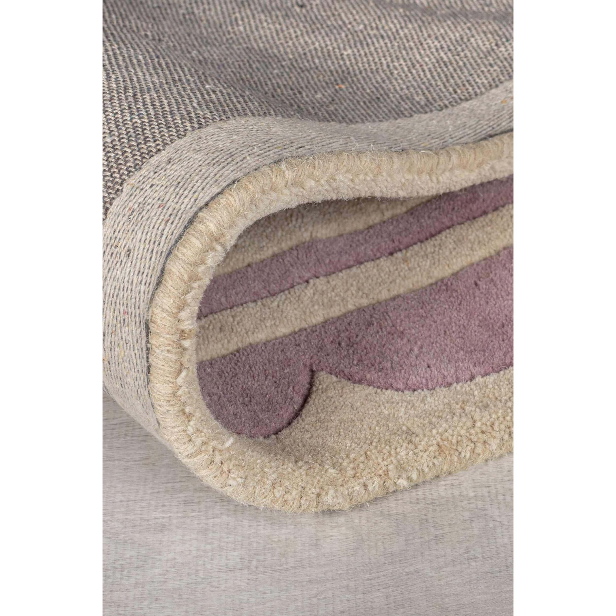 Tapis de couloir en laine à bordure festonné LOIS